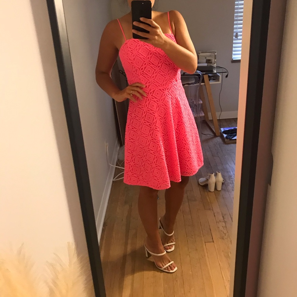 Lilly Pulitzer overlay lace fit and flare dress